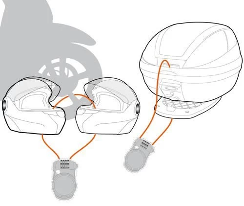KAPPA KS220 CABEL LOCK Mit Schlosskombination – Bild 2